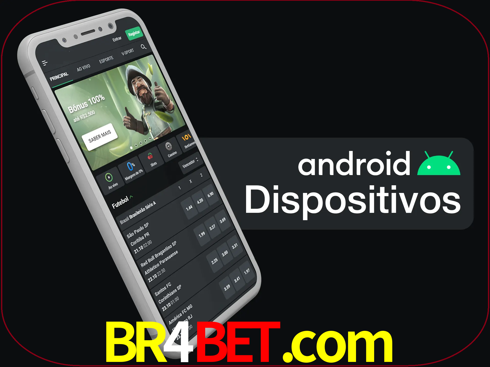 O aplicativo suporta a maioria de todos os dispositivos Android.